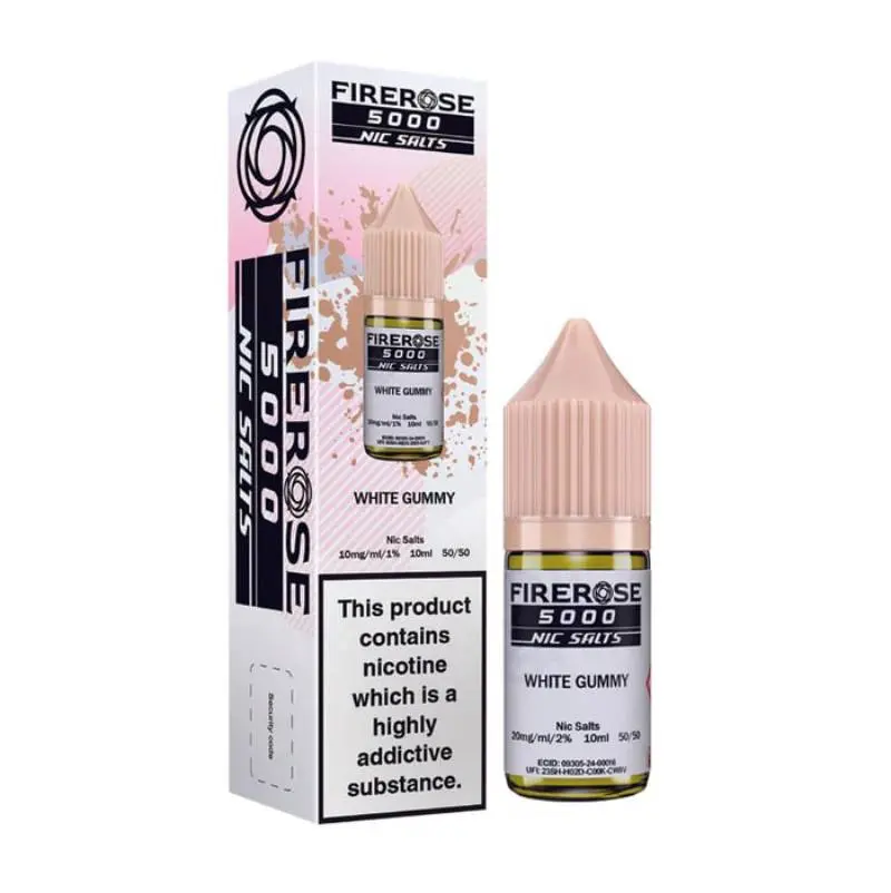  White Gummy Nic Salt E-Liquid by Firerose 5000 Nic salt 10ml